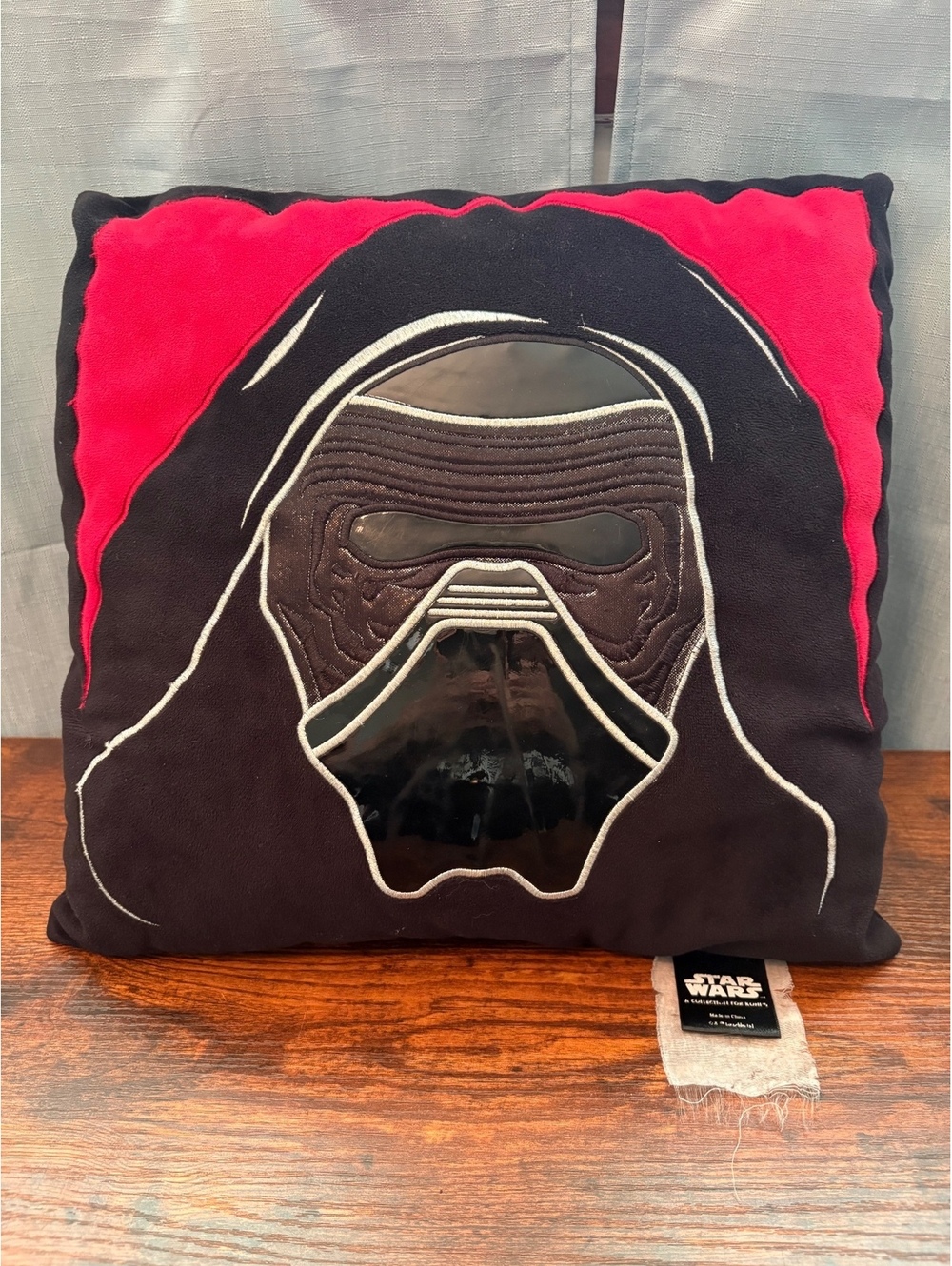 Star Wars Kylo Ren Decorative Throw Pillow Black Red 16”